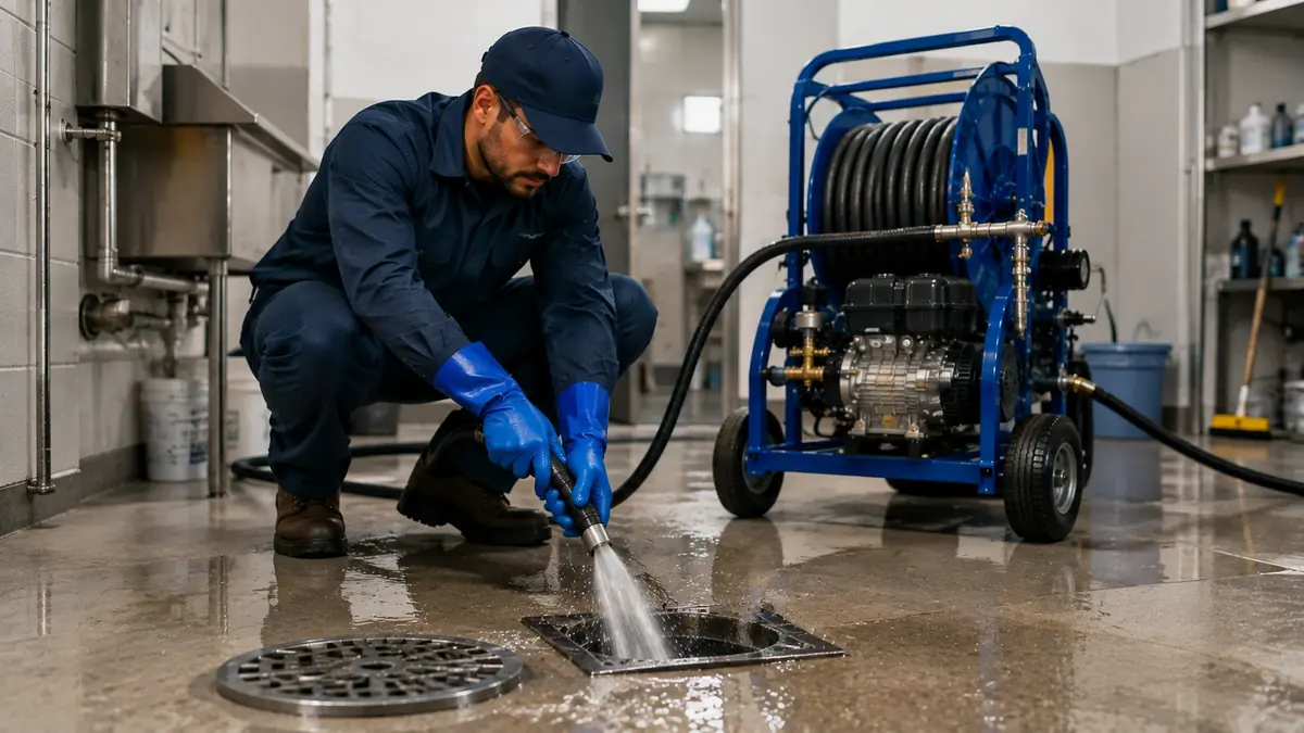 Floor Drain Hydro Jet Cleaning in Rialto