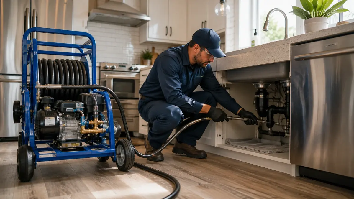 Kitchen Drain Hydro Jetting in Rialto
