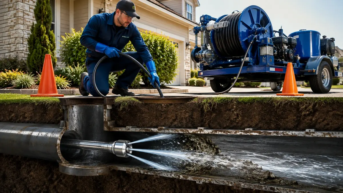 Main Sewer Line Hydro Jet Cleaning in Rialto