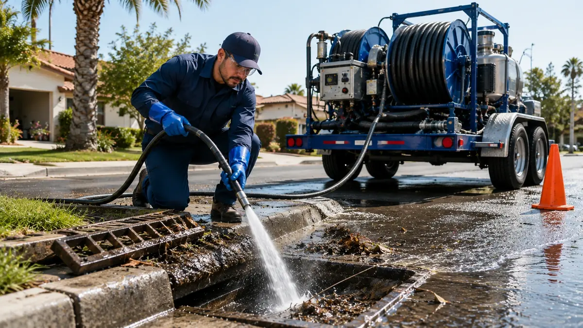 Storm Drain Hydro Jet Cleaning in Rialto
