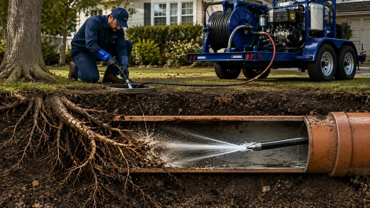 Tree Root Removal with Hydro Jetting in Rialto